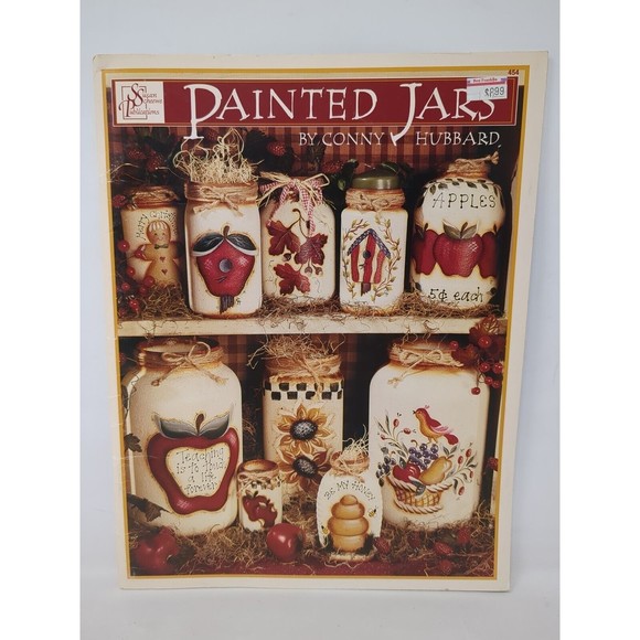 Painted Jars Conny Hubbard 2000 Scheewe Apples Birds All Season Craft Paint Book - Picture 1 of 9